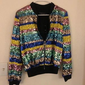 Bebe made in Italy sequin jacket